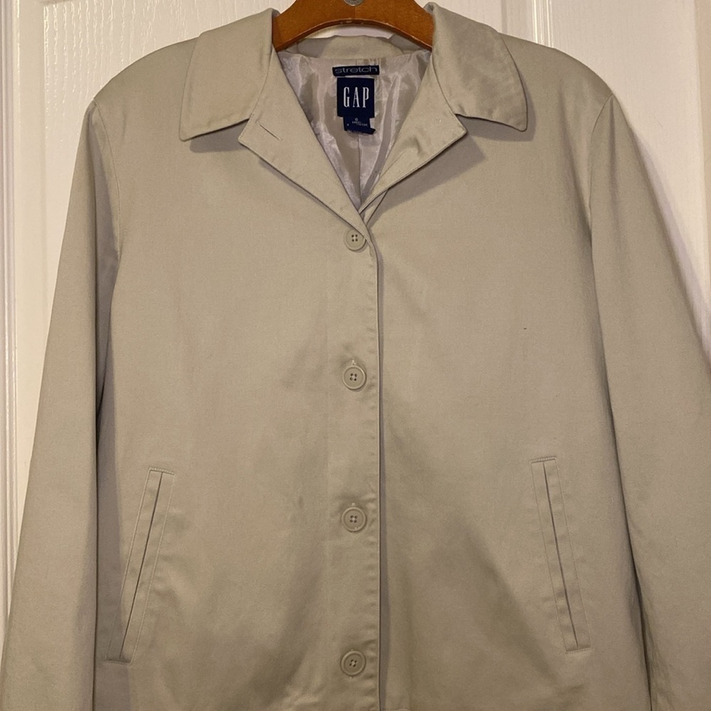 Gap Vintage Women’s Beige / Tan Blazer Suit Jacket Separate Size 6 EUC - Picture 2 of 15